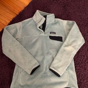 Patagonia Women’s re-too snap sweater.